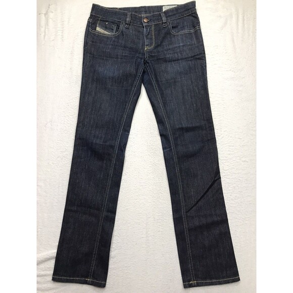 DIESEL Livy Jean Women 28x30 Dark Wash Lo Rise Stretch Denim Made in Italy - Picture 1 of 16